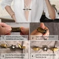 thumbnail image 3 of 4 Pzas Clips Ajustadores de Cintura Vintage Clip para Suéter Vestido Cinch Chal Cárdigan Suéter Camisa Pantalón Clip Ajustador para Ropa de Mujer, 3 of 6