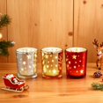 thumbnail image 3 of Christmas Tea Light Candle Holders, Star Glass Tealight Candle Holder, Christmas Votive Candle Holders for Table Centerpiece Home Wedding Party Valentine's Day Decorations Gifts 3PC, 3 of 9