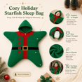 thumbnail image 3 of Dakiuu Christmas Star Shape Infant Baby Swaddle Sack Zipper Wearable Sleep Blanket For Newborn Boys Girls 0‑3 Months One Size, 3 of 6