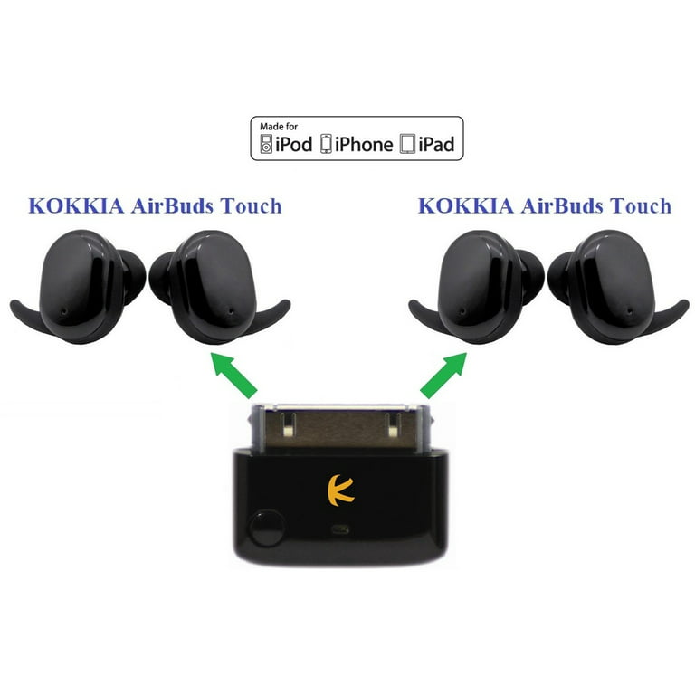 KOKKIA i10_Pro (Black) : Bluetooth Transmitter Splitter with switchable  aptX/Low-Latency aptX/FastStream/SBC codecs, for compatible  iPhone,iPad,iPod