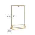 thumbnail image 4 of Acrylic Double Sided Sign Holder Gold Picture Frame, Clear Display Stand, Gold, 4 Piece, 4 of 6