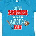 thumbnail image 4 of Inktastic Little Brother and Biggest Fan- Baseball Glove and Bat Boys Baby Bodysuit, 4 of 5