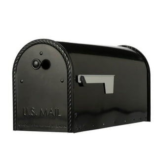 Admiral Large Post Mount Mailbox - Textured Black