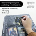thumbnail image 4 of Bazic 2101 8.75 x 11.75 in. Side Loading 9-Pockets Double Sided Sports Card Holder - Pack of 5, 4 of 7