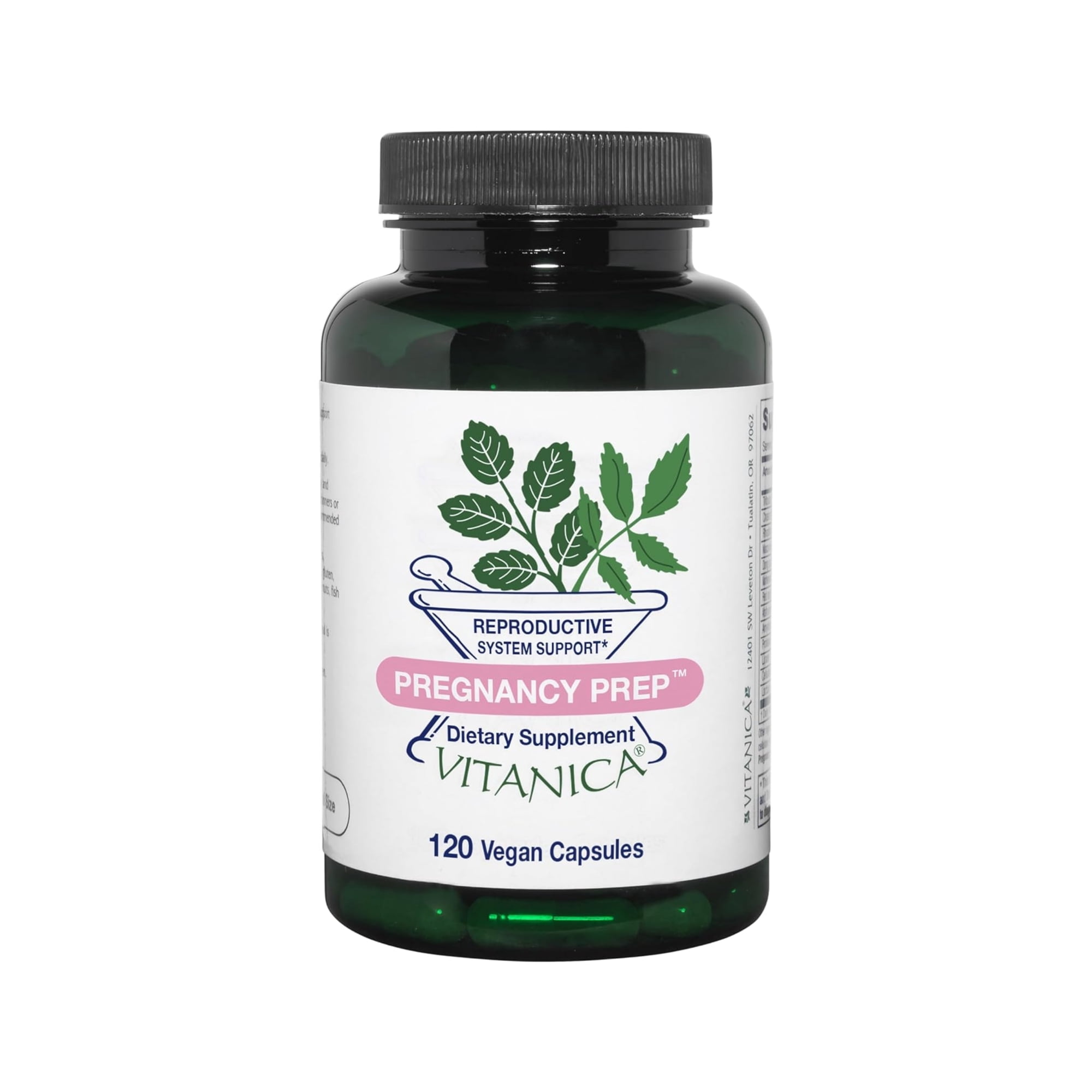 Vitanica Pregnancy Prep, Reproductive System Support, Vegan, 120 Capsules