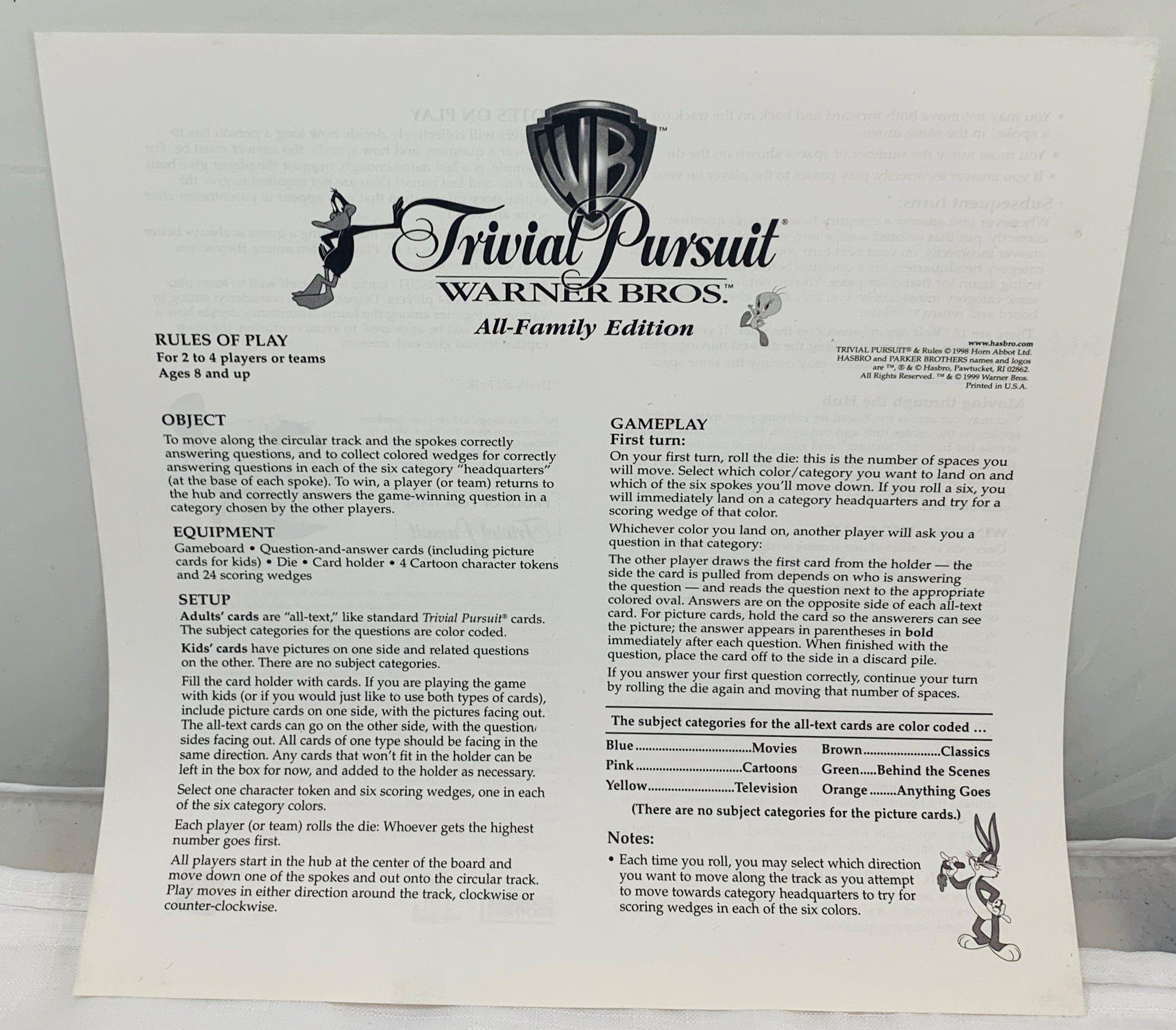 Trivial Pursuit: Warner Bros. All Family Edition