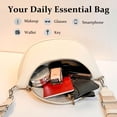 thumbnail image 6 of Bum Bag for Women Travel Purse Crossbody Bags Travel Purse with Adjustable Strap, PU Leather Crescent Bag Shoulder Handbag Sling Chest Bag Fanny Pack for Ladies (Beige), 6 of 8