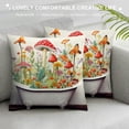 thumbnail image 3 of Fenyluxe Mushrooms Flowers Butterfly Pillow Covers for Couch Sofa Indoor Outdoor Car Bedroom, Short Plush Material, 1PC 22x22in, 3 of 5