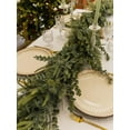 thumbnail image 5 of Guvpev 9FT Christmas Norfolk Pine Garland, Real Touch Artificial Eucalyptus Pine Needles Greenery Garland for Mantel, Table, Stairs, TV Cabinet, Winter, Holiday, Indoor Outdoor Christmas Decorations, 5 of 9