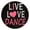Live Love Dance, variant on Glitter | Live Love Dance | Mock Neck Jacket | Youth Sizes 4-12