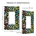 thumbnail image 3 of DouZhe 1-Gang Decorator/Rocker Wallplate, Colorful Zebra Exotic Animal Decorative Wall Plates, 3 of 7