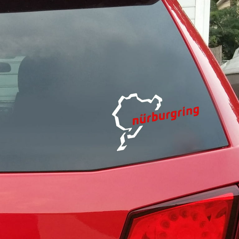Walbest Nurburgring Racing Race Track Racetrack JDM Vinyl Decal  Sticker|White|Cars Trucks Vans SUV Laptops Wall Art|5.91x 3.46