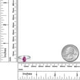 thumbnail image 6 of Gem Stone King PLAT-900 Platinum Pink Created Sapphire Engagement Ring for Women | 0.90 Cttw | Oval 7X5MM | Gemstone September Birthstone | Size 5, 6 of 6