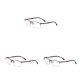 thumbnail image 1 of Minnieouse Gafas de medio marco de metal unisex Lentes de plástico Gafas miopes de cara grande para computadora de negocios Daily Black Type1 NO1, 1 of 6