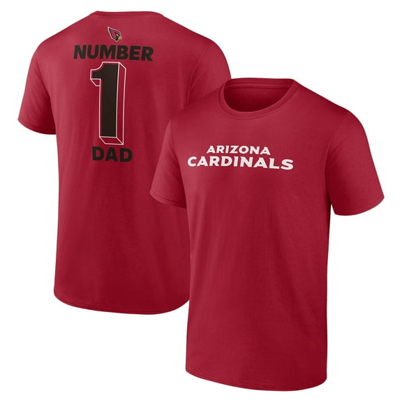 Men's Cardinal Arizona Cardinals #1 Dad Jersey T-Shirt