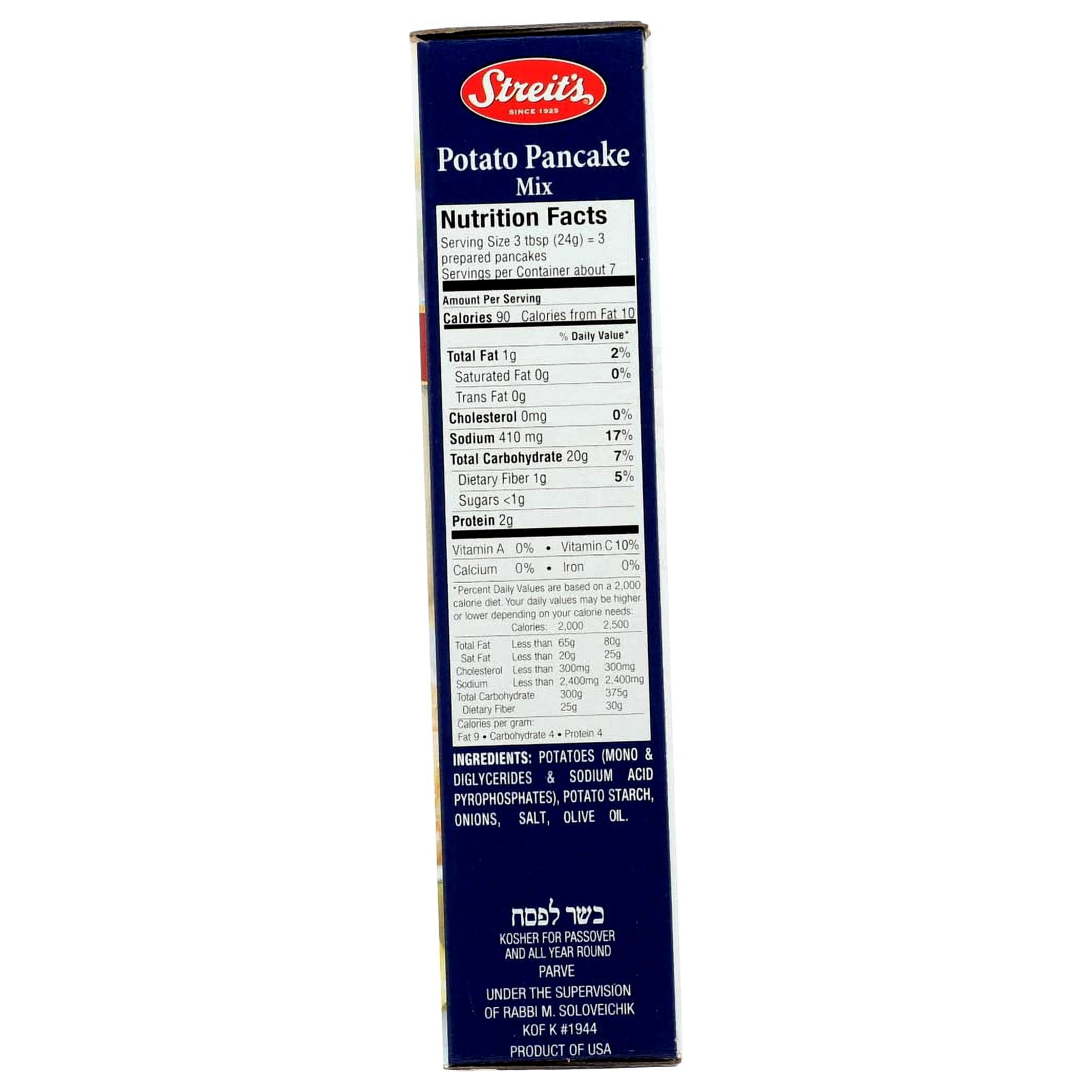 Streit's Pancake Mix - Potato - Case of 12 - 6 oz.