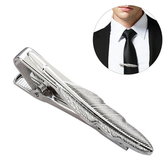 Tie Clip Fashionable Feather Shape Tie Bar Clip Tie Clip Pin for Business Wedding
