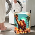 thumbnail image 5 of Fuzoiu Cool Camel Oasis Vibes Print Circular Hamper,Laundry Basket with Handle,Collapsible Laundry,Dirty Clothes Storage Basket,for Bedroom Bathroom Dorm Living Room-Medium, 5 of 6