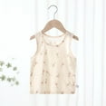 thumbnail image 2 of QTOCIO Summer Girls Tank Top, Toddler Girl Clothes, Children's Summer Thin Floral Print Sleeveless T-shirt Newborn Clothes Bottom Protection, White C, 4 Months, 2 of 3
