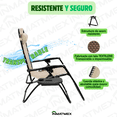thumbnail image 4 of Camastro Gravedad Cero Beige Plegable Duo INMATMEX Ideal Para Exteriores Jardín y Alberca INMATMEX Camastro Plegable Gravedad Cero Beige Duo, 4 of 9