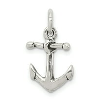 925 Sterling Silver Antiqued Anchor Charm Pendant