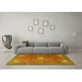 thumbnail image 3 of Ahgly Company Machine Washable Indoor Rectangle Medallion Yellow Traditional Area Rugs, 5' x 8', 3 of 4