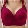 thumbnail image 5 of SDNall Bras for Women 2024 Printing Gathered Together Large Size Daily Bra Underwear No Rims Underwire Everyday Bra Plus Size, 5 of 9