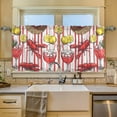 thumbnail image 2 of Yayeee Kitchen Curtains Tier Set of 2 Light Filtering 57"x24" Over Sink Window Panels, Red Lobster, 2 of 7