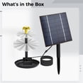 thumbnail image 5 of Solar Bird Bath Fountain, 2.5W Solar Fountain Pump with Aluminum Frame, Multiple-Tier Fountain, Outdoor Water Fountain Pump for Garden, Pond, Yard, 6.1 x 5.3 x 2.4 in / 15.5 x 13.5 x 6 cm, 5 of 5