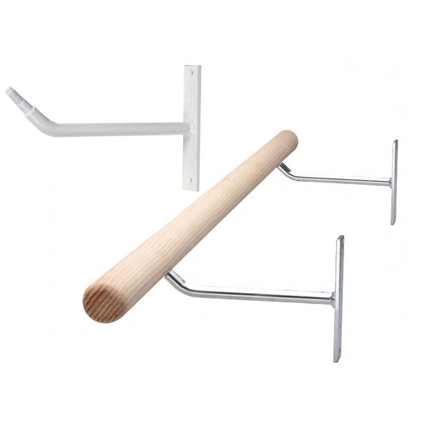 Ballet Bar Wall Mounted Non Adjustable, 4' long, Oak Ballet Barre