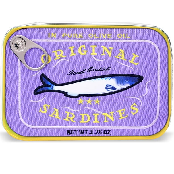 Bolsa de maquillaje Cessfle, sardinas enlatadas, bolsa cosmética de poliuretano