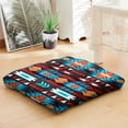 thumbnail image 4 of Bohemian Ethnic Rustic 24" Oversized Zabuton Floor Cushion - Colorful Hippie Exotic Meditation Seat with 9-Point Stitching, Earthy Tribal Style for Home Decor & Relaxation, 4 of 7