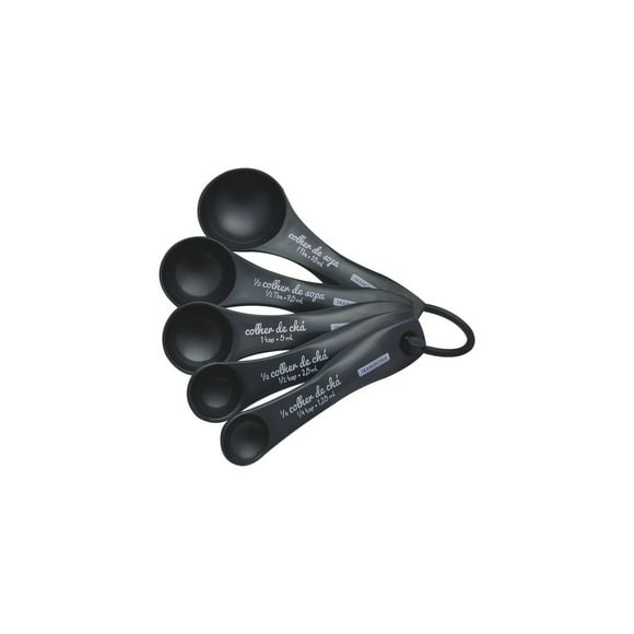 Cucharas Medidoras Tramontina Bakery 5 Piezas Negro