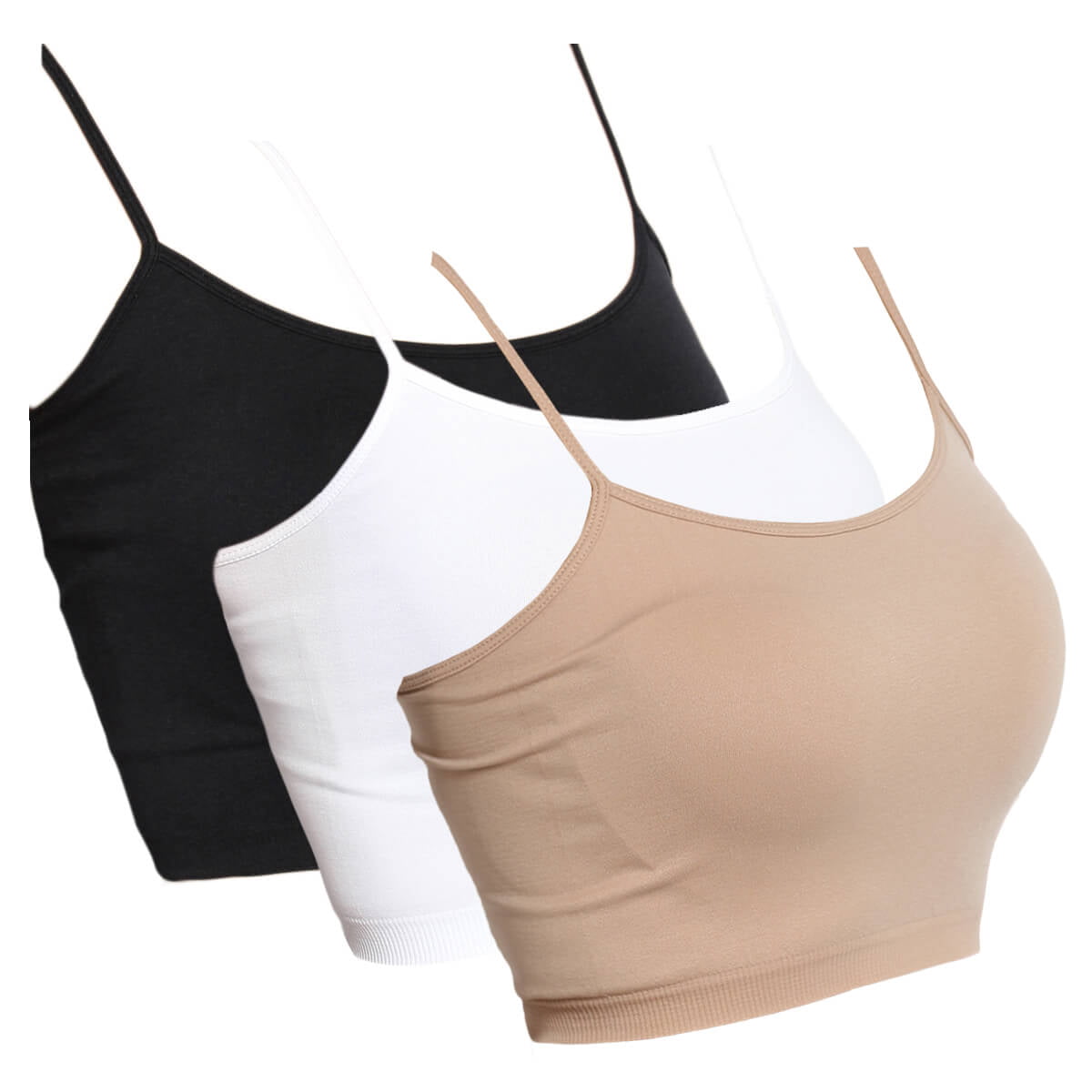 Buy Floret Pack Of 3 Cropped Camisoles - Skin Online
