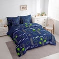 thumbnail image 3 of Homewish Rugby Gamer 7-Piece Bedding Comforter Set,Football Sports Game King Bedding Sets,Green Blue Bed Sheets For Kids,Super Cozy Room Decor Reversible, 3 of 8