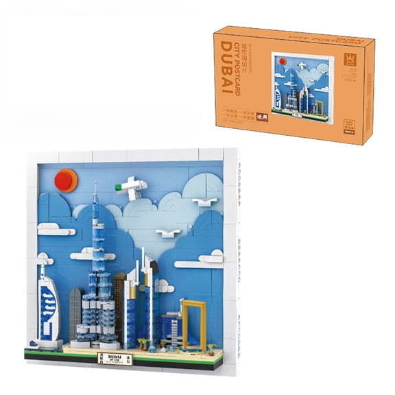 Remocguys Dubai Skyline Postcard Building Set Compatible with Lego Architecture City Collection Model Kit 740pcs