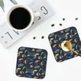 thumbnail image 4 of Kdxio Undersea Animals Funny Coasters,4 Pcs Leather Coasters,Housewarming Gifts,Protect Furniture from Water Marks Scratch and Damage, 4 of 8