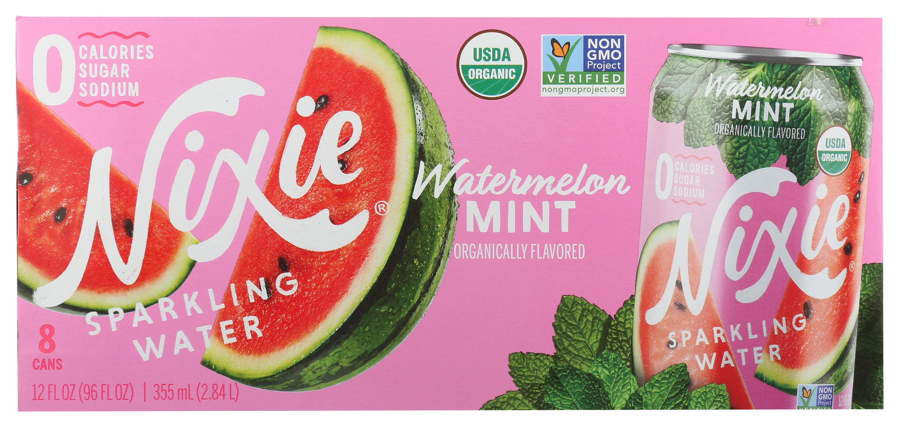 Nixie Watermelon Mint Sparkling Water, 12 Fl Oz