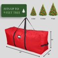 thumbnail image 3 of Bolsa De Almacenamiento Para Árbol De Navidad Primode | Se Adapta A Hasta 9 Pies. Árbol Alto Desmontado | 25"" Alto X 20"" Ancho X 65"" Largo | Material Oxford 600D Duradero | Contenedor De Almacenami, 3 of 5