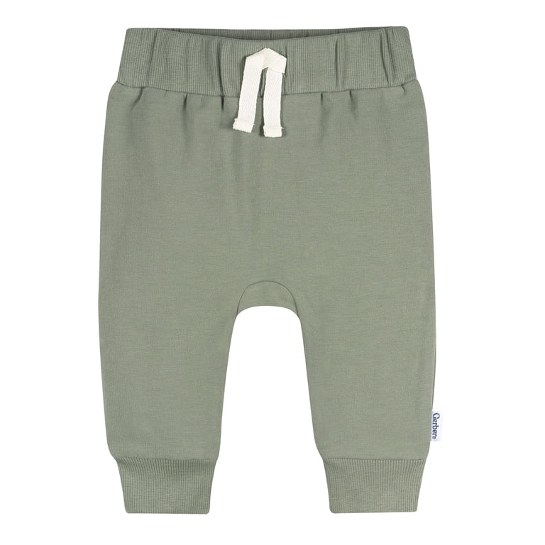 Gerber Baby Jogger Pants, 3-Pack, Neutral, Newborn-5T photo 2