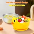 thumbnail image 5 of Sutowe 2 Pcs 304 Stainless Steel Baby Bowl with Suction and Removable Silicone Sleeve Cute Animal Design Toddler Bowl for Baby Feeding Soup Noodle Pasta Snack, 5 of 9