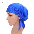 thumbnail image 6 of Joernso Solid Color Women Sleeping Hat Adjustable Night Cap Satin Silk Wrap Hair Care, 6 of 8