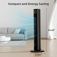 thumbnail image 7 of FREE VILLAGE Electric 90°Oscillating Tower Fan with Remote Control,Standing Floor Bedroom Fans that Blow Colding Air 3 Speed Settings & 12H Timer,Bladeless Fan for Home Office Dorm,Gray, 7 of 7