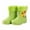 ZA Green, variant on Toddler rain Boots Boys Girls Rain Shoes Giraffe Cartoon Character Rainboots with Warm Inner Kids Water Shoes Green 4 Years-5 Years