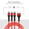 thumbnail image 3 of Amdohai 3-IN-1 USB Charging Cable Multi Line Type C Micro USB Connector Replacement for Charging Cable, 3 of 7