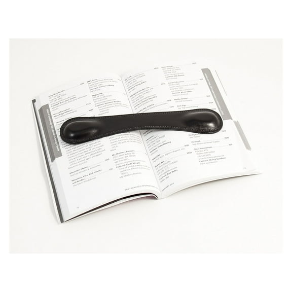 Bey-Berk Leather Book Weight Black (D430)