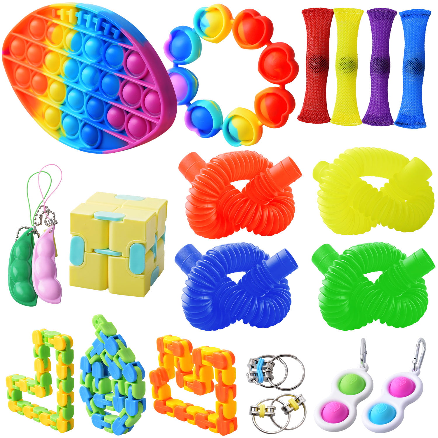 JVIGUE Sensory Toys Set 15 Pack Stress Relief Hand Fidget Toys for Kids and ... 