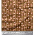 thumbnail image 1 of Soimoi Rayon Fabric Stripe & Magnolia Floral Printed Fabric 1 Yard 56 Inch Wide, 1 of 3