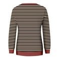 thumbnail image 5 of successthop Plus Size Sweatshirts for Women Oversized Crewneck Long Sleeve Sweater Pullover Tops Stripe Sweatshirts 5XL, 5 of 5