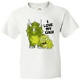 thumbnail image 3 of Inktastic I Love my Dad with Baby and Daddy Triceratops Youth T-Shirt, 3 of 5